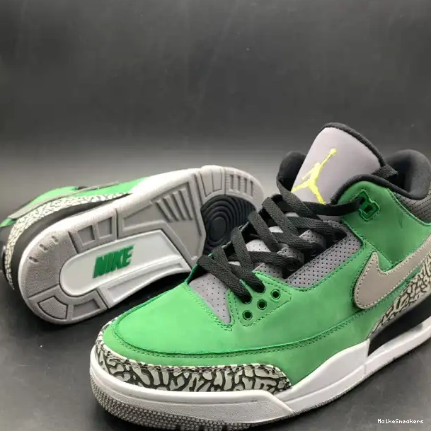 MaikeSneakers PE Tinker Retro Jordan Air shoes AJ3 3 867493 Ducks Oregon 0323
